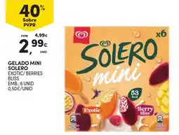 Continente Gelado mini solero promoção