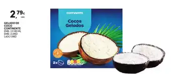 Continente Gelado de coco continente promoção