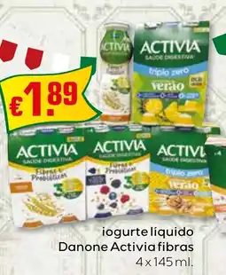 Bolama iogurte líquido Danone Activia fibras promoção