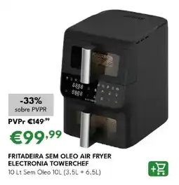 Radio Popular Fritadeira sem oleo air fryer electronia towerchef promoção