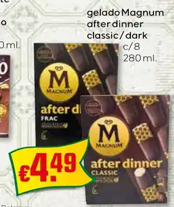 Bolama gelado Magnum after dinner classic/dark c/8 promoção