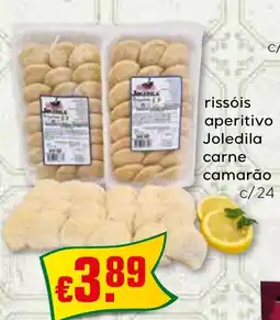 Bolama rissóis aperitivo Joledila carne camarão c/24 promoção