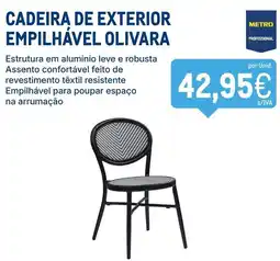 Makro Cadeira de exterior empilhável olivara promoção