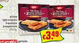 Bolama pizza Iglo snacks 3 queijos pepperoni promoção