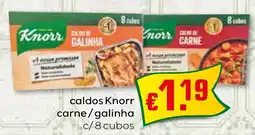 Bolama caldos Knorr carne/galinha c/8 cubos promoção