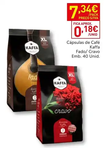 Recheio Cápsulas de Café Kaffa Fado/ Cravo promoção