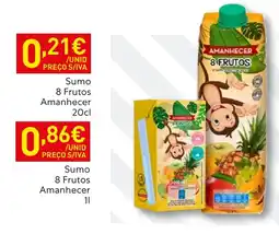 Recheio Sumo 8 Frutos Amanhecer promoção