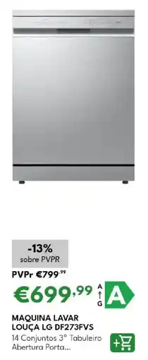 Radio Popular Maquina lavar louça lg DF273FVS promoção