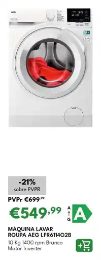 Radio Popular Maquina lavar roupa AEG LFR611402B promoção