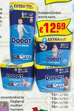 Bolama fraldas Dodot extra seco promoção