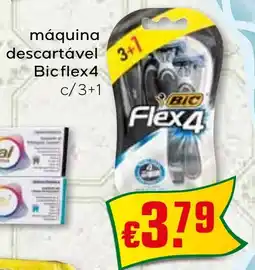 Bolama máquina descartável Bic flex4 c/3+1 promoção