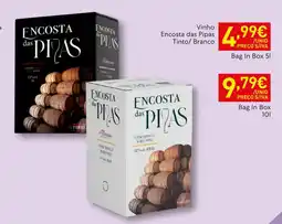 Recheio Vinho Encosta das Pipas Tinto Branco Bag In Box promoção