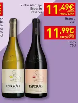Recheio Vinho Alentejo Esporão Reserva Branco promoção