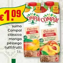 Bolama sumo Compal clássico manga pêssego tutti frutti promoção