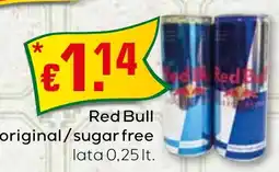 Bolama Red Bull original/sugar free promoção