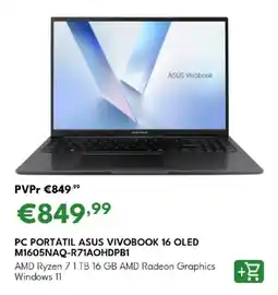 Radio Popular Pc portátil asus vivobook 16 oled M1605NAQ-R71AOHDPB1 promoção