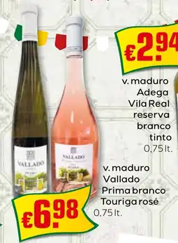 Bolama v. maduro Vallado Prima branco Touriga rosé promoção