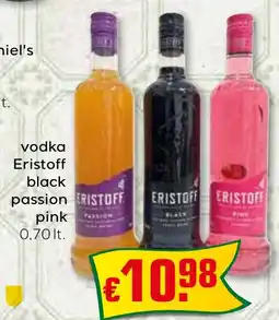 Bolama vodka Eristoff black passion pink promoção