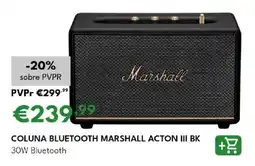 Radio Popular Coluna bluetooth marshall acton III bk promoção