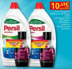 Recheio Pack Detergente p/Máquina de Roupa Persil Universal/ Color 105 Doses+ Perfumador p/Roupa Vernel Cherry promoção