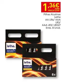 Recheio Pilhas Alcalinas Lethe promoção