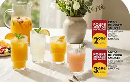 Pingo Doce Copo de vidro smukee promoção