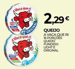 Miranda Supermercados Queijo a vaca que ri 16 porções queijo fundido light e original promoção