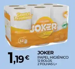 Miranda Supermercados Joker papel higiénico 12 rolos 2 folhas l+ promoção