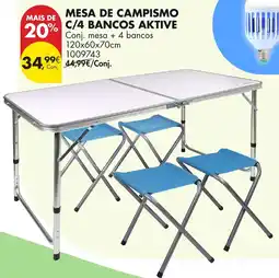 Pingo Doce Mesa de campismo c/4 bancos aktive promoção