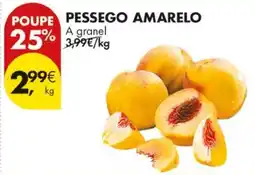 Pingo Doce Pessego amarelo a granel promoção