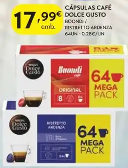 Spar Cápsulas café dolce gusto promoção