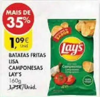 Pingo Doce Batatas Fritas Lisa Camponesas Lay's 160g promoção