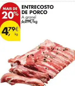 Pingo Doce Entrecosto de porco a granel promoção