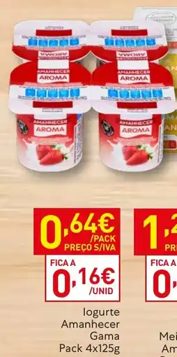 Recheio logurte Amanhecer promoção