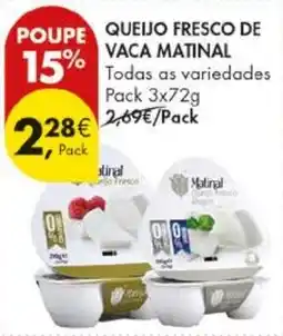 Pingo Doce Queijo fresco de vaca matinal promoção