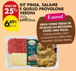 Pingo Doce Kit pinsa, salame e queijo provolone veroni promoção