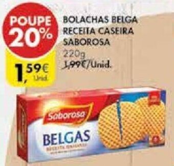 Pingo Doce Bolachas Belga Receita Caseira Saborosa 220g promoção