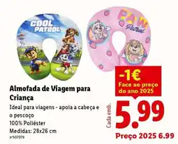 Lidl Almofada de Viagem para Criança promoção