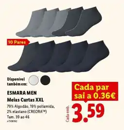 Lidl ESMARA MEN Meias Curtas XXL promoção