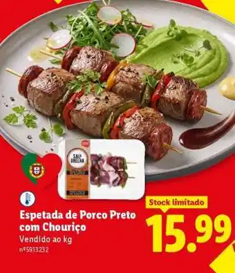 Lidl Espetada de Porco Preto com Chouriço promoção