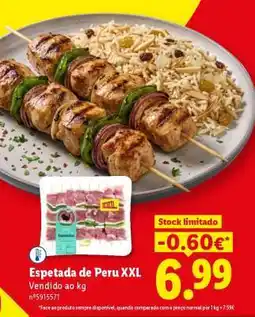 Lidl Espetada de Peru XXL promoção