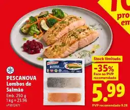 Lidl PESCANOVA Lombos de Salmão promoção