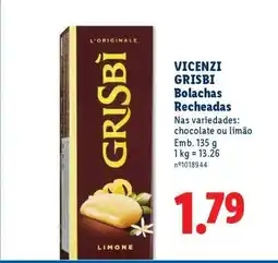 Lidl VICENZI GRISBI Bolachas Recheadas promoção