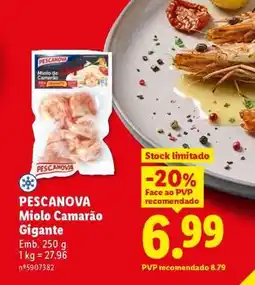 Lidl Pescanova Miolo Camarão Gigante promoção