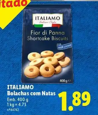 Lidl ITALIAMO Bolachas com Natas promoção