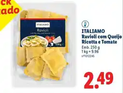 Lidl ITALIAMO Ravioli com Queijo Ricotta e Tomate promoção