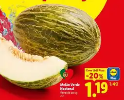 Lidl Melão Verde Nacional promoção