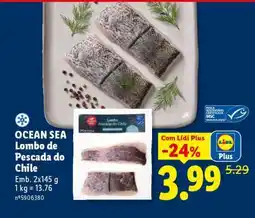 Lidl OCEAN SEA Lombo de Pescada do Chile promoção