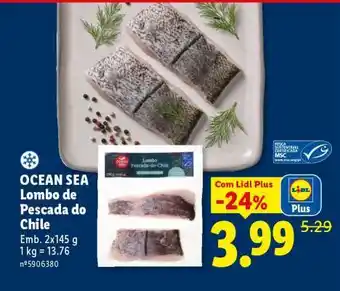 Lidl OCEAN SEA Lombo de Pescada do Chile promoção