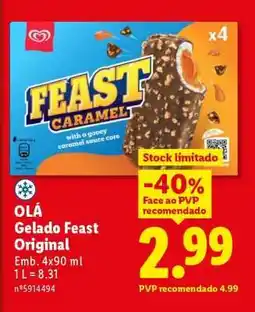 Lidl OLÁ Gelado Feast Original promoção